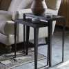 Jagan Cast Metal Nesting Side Tables - Aged Black - (Set of 2)