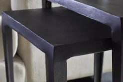Jagan Cast Metal Nesting Side Tables - Aged Black - (Set of 2)