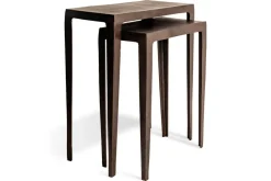 Jagan Cast Metal Nesting Side Tables - Aged Black - (Set of 2)