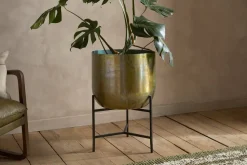 Jani Metal Planter - Oxidised Metal
