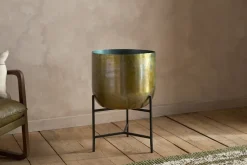 Jani Metal Planter - Oxidised Metal