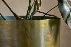 Jani Metal Planter - Oxidised Metal