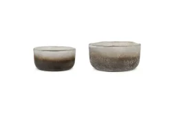Janka Tealight Holders - Smoked Charcoal (Set of 2)
