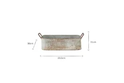 Japos Outdoor Planter Tray - Aged Zinc