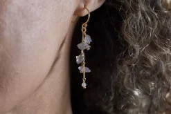 Jaradi Labradorite Earrings - Gold