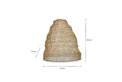 Jatani Wire Lampshade - Antique Brass - Small Oval