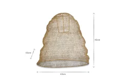 Jatani Wire Lampshade - Antique Brass - Small Oval