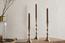 Javanee Candle Holder - Antique Brass