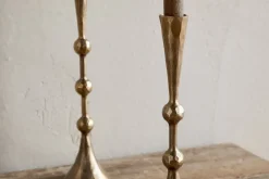 Javanee Candle Holder - Antique Brass