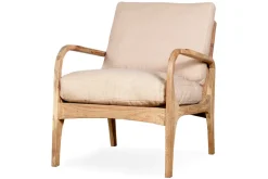 Jaya Acacia Wood & Linen Occasional Chair - Natural
