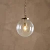 Jayeda Recycled Glass Ball Pendant - Clear