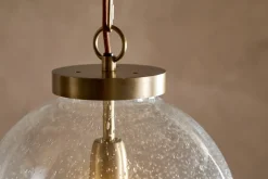 Jayeda Recycled Glass Ball Pendant - Clear