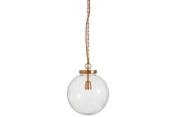 Jayeda Recycled Glass Ball Pendant - Clear