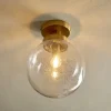 Jayeda Recycled Glass Rice Ball Flush Light - Clear