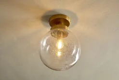 Jayeda Recycled Glass Rice Ball Flush Light - Clear