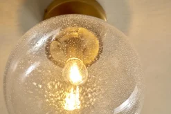 Jayeda Recycled Glass Rice Ball Flush Light - Clear