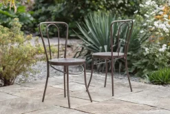 Jeavika Iron Outdoor Bistro Chair - Black