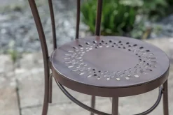 Jeavika Iron Outdoor Bistro Chair - Black