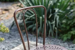 Jeavika Iron Outdoor Bistro Chair - Black