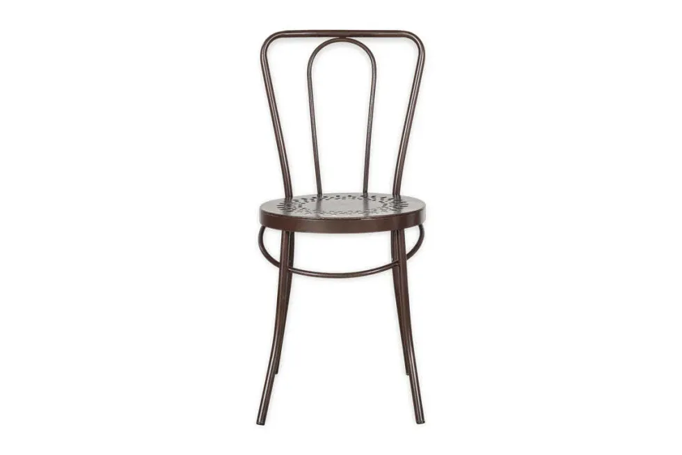 Jeavika Iron Outdoor Bistro Chair - Black