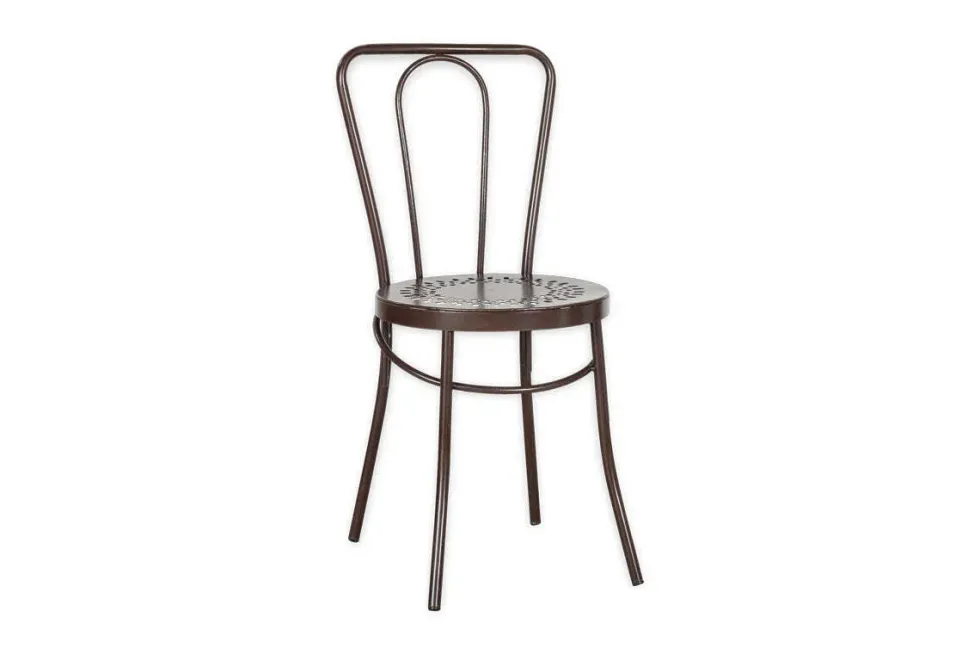 Jeavika Iron Outdoor Bistro Chair - Black