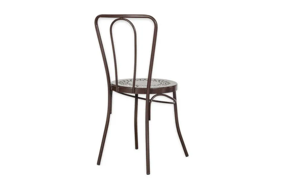 Jeavika Iron Outdoor Bistro Chair - Black