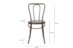 Jeavika Iron Outdoor Bistro Chair - Black