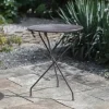 Jeavika Iron Outdoor Bistro Table - Black