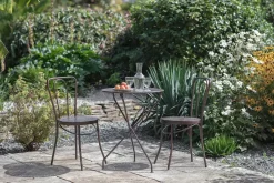 Jeavika Iron Outdoor Bistro Table - Black