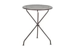 Jeavika Iron Outdoor Bistro Table - Black