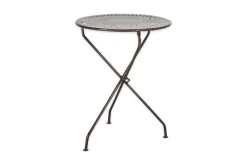 Jeavika Iron Outdoor Bistro Table - Black