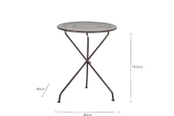 Jeavika Iron Outdoor Bistro Table - Black