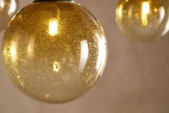 Jerami Recycled Glass Linear Statement Chandelier - Caramel