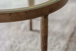 Jiya Iron & Glass Nested Coffee Tables - Brass