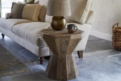 Juhi Reclaimed Wood Side Table - Natural