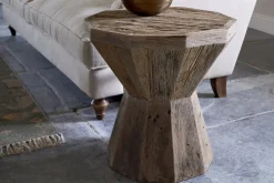 Juhi Reclaimed Wood Side Table - Natural