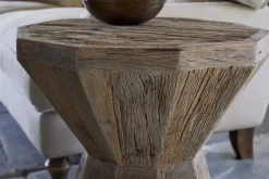 Juhi Reclaimed Wood Side Table - Natural