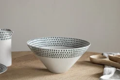 Juniper Drop Serving Bowl - Cream & Juniper - Medium