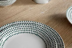 Juniper Drop Side Plate - Cream & Juniper