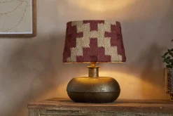 Kaadu Jute Kilim Lampshade - Rust & Natural - Medium