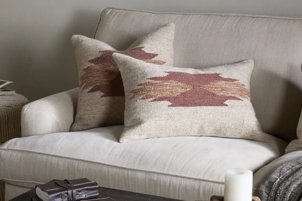 Kabir Wool Cushion Cover - Rust