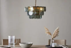 Kagitha Recycled Glass Chandelier - Green
