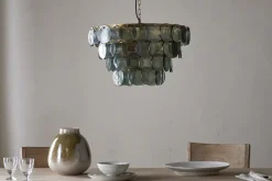 Kagitha Recycled Glass Chandelier - Green