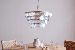 Kagitha Recycled Glass Statement Chandelier - Clear