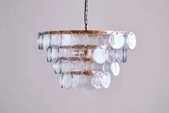Kagitha Recycled Glass Statement Chandelier - Clear