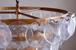Kagitha Recycled Glass Statement Chandelier - Clear