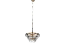 Kagitha Recycled Glass Statement Chandelier - Clear