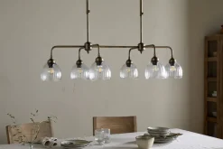 Kakira Chandelier Pendant - Antique Brass & Clear