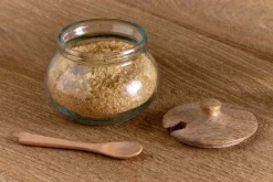 Kali Round Storage Jar - Natural & Clear
