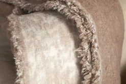 Kambali Disressed Wool Jacquard Throw - Natural